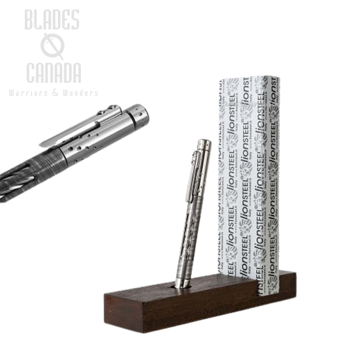 Lion Steel Nyala Pen Damascus, Titanium Grey Shine, NY SDT GYS